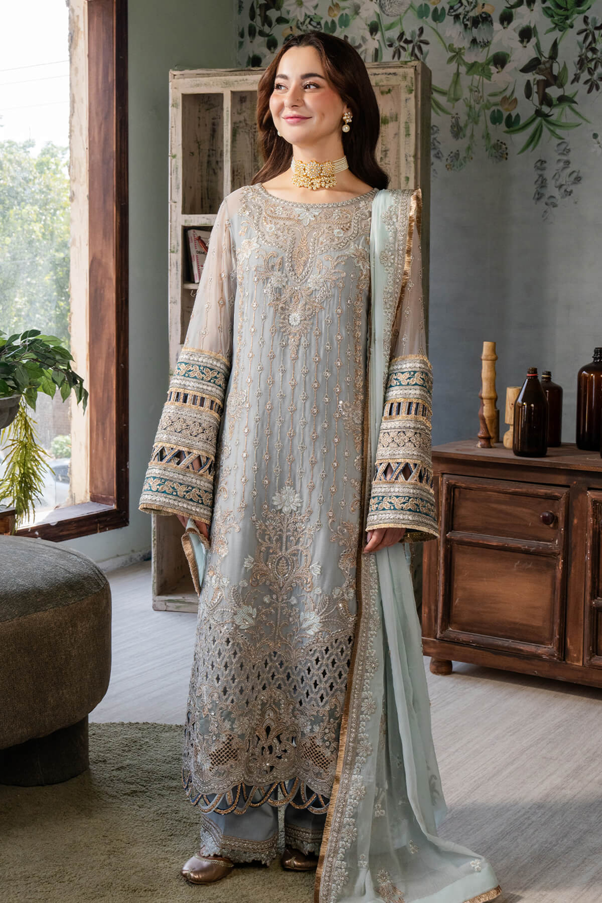 Imrozia Premium | Naina Chiffon | I-190 Rumman - Ladies Clothes - Maria Faisal