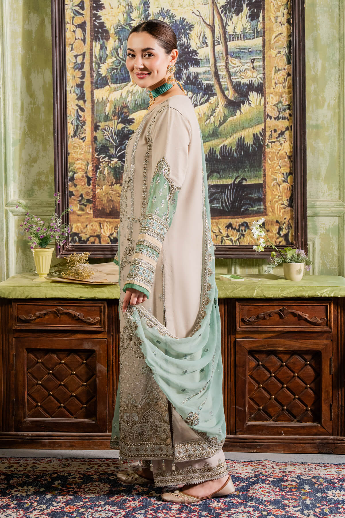 Imrozia Premium | Naina Chiffon | I-198 Beena - Ladies Clothes - Maria Faisal