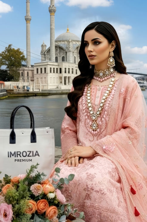 Imrozia Premium | Mehr e Mah | I-242 Meleknaaz - Formal Dress - available at Maria Faisal in UK and USA.