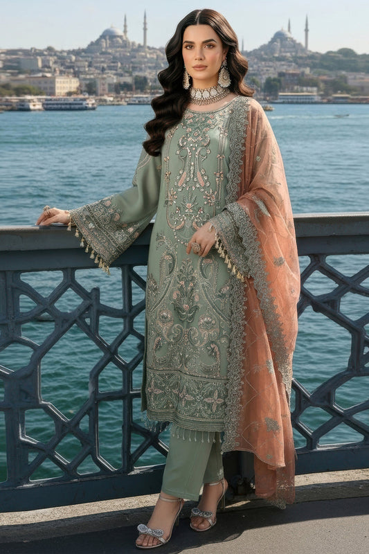 Imrozia Premium | Mehr e Mah | I-245 Dilara Sultan - Formal Dress - available at Maria Faisal in UK and USA.