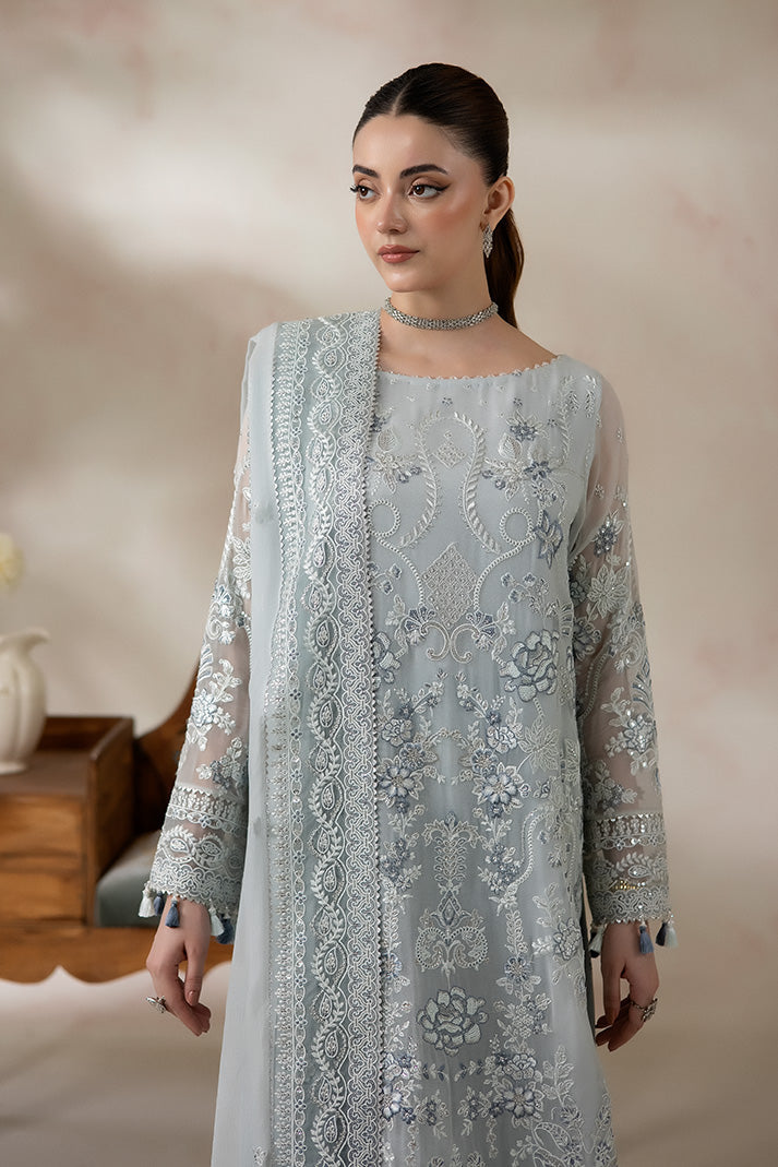 Imrozia Premium | La Fiora Collection | I-278 Azzura - Formal Dress - available at Maria Faisal in UK and USA.
