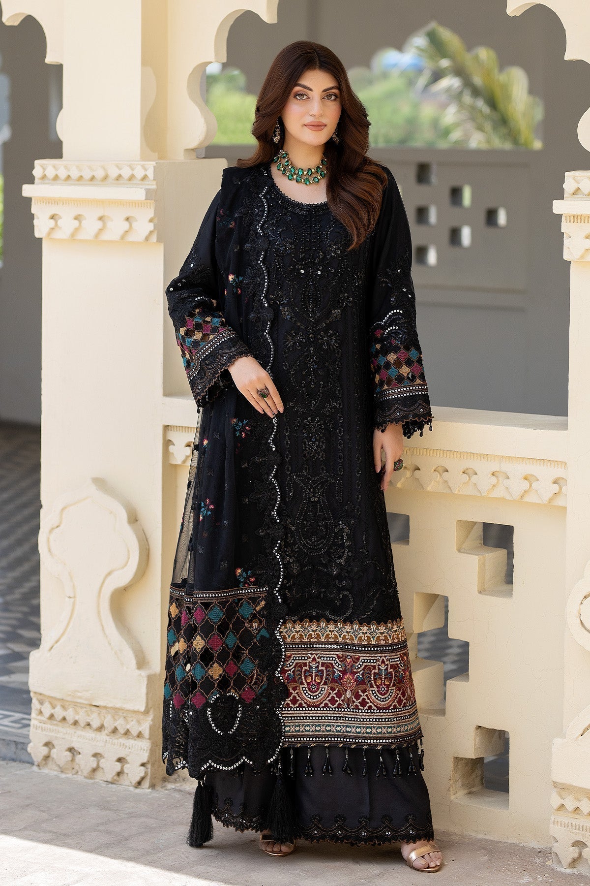Imrozia Premium | Baad e Saba Formals | IP-53 Tehzeeb - Designer Dress with Intricate embroidery and embellishments. Shop elegent wedding dress at Maria Faisal.