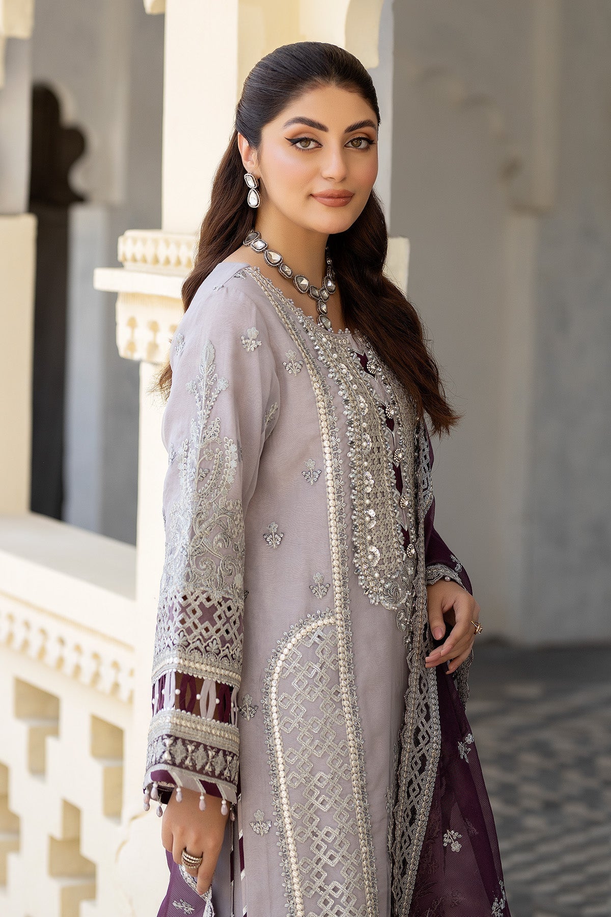 Imrozia Premium | Baad e Saba Formals | IP-55 Ada - Designer Dress with Intricate embroidery and embellishments. Shop elegent wedding dress at Maria Faisal.