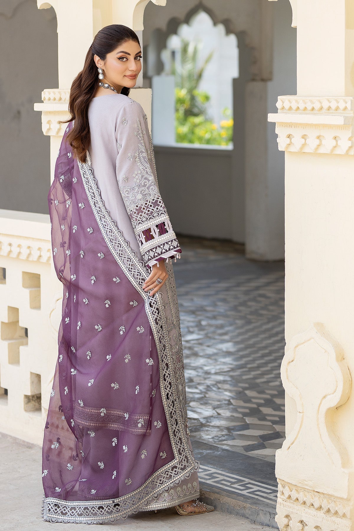 Imrozia Premium | Baad e Saba Formals | IP-55 Ada - Designer Dress with Intricate embroidery and embellishments. Shop elegent wedding dress at Maria Faisal.