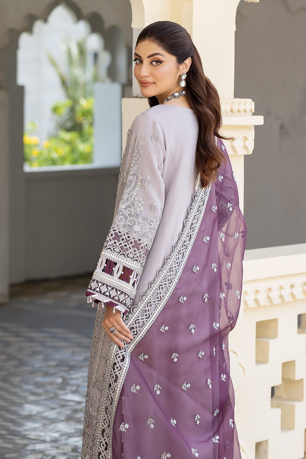 Imrozia Premium | Baad e Saba Formals | IP-55 Ada - Designer Dress with Intricate embroidery and embellishments. Shop elegent wedding dress at Maria Faisal.