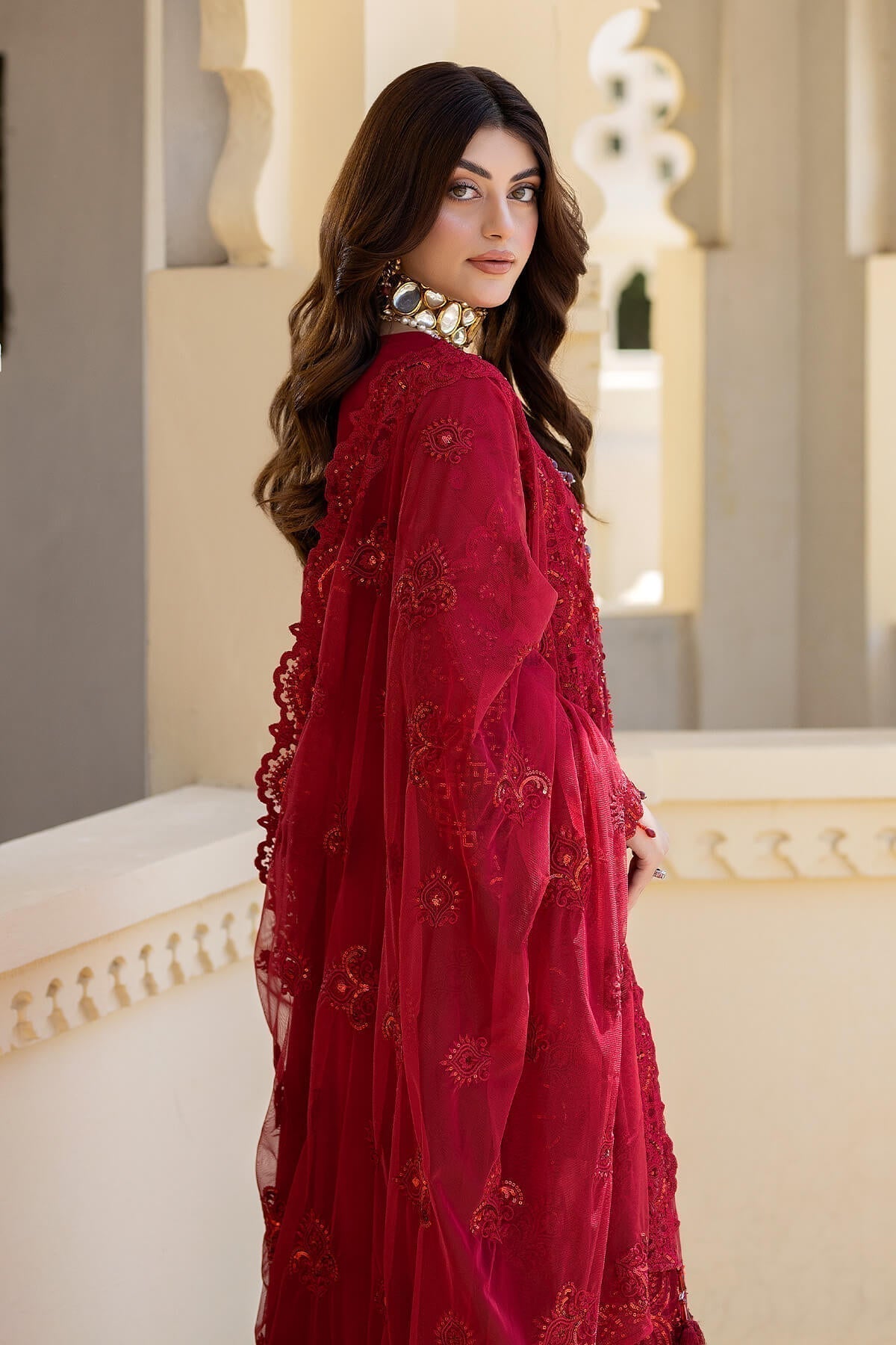 Imrozia Premium | Baad e Saba Formals | IP-56 Jalwa - Designer Dress with Intricate embroidery and embellishments. Shop elegent wedding dress at Maria Faisal.