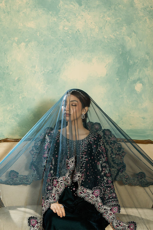 Imrozia Premium | Rukh e Makhmal |  Aabroo - Formal Dress - available at Maria Faisal in UK and USA.