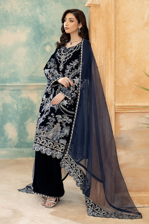 Imrozia Premium | Rukh e Makhmal | Mehr - Formal Dress - available at Maria Faisal in UK and USA.