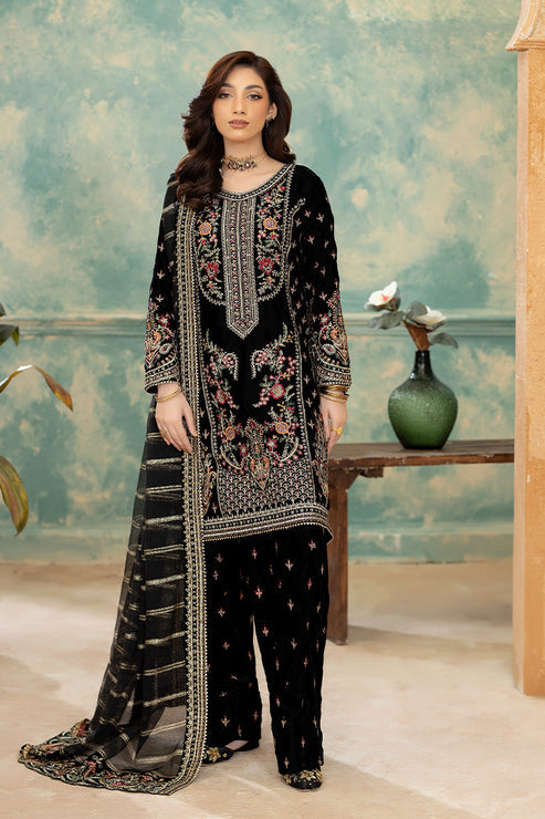 Imrozia Premium | Rukh e Makhmal | Khushbu - Formal Dress - available at Maria Faisal in UK and USA.