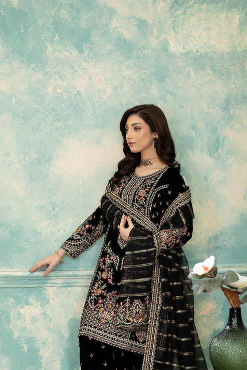 Imrozia Premium | Rukh e Makhmal | Khushbu - Formal Dress - available at Maria Faisal in UK and USA.