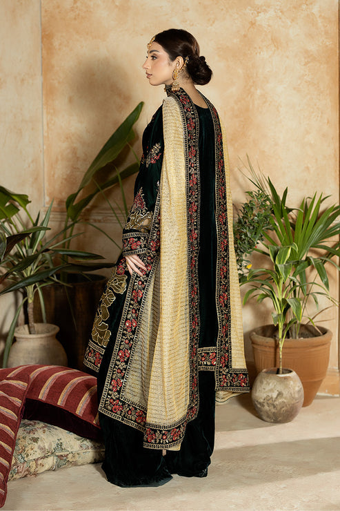 Imrozia Premium | Rukh e Makhmal | Мehekti - Formal Dress - available at Maria Faisal in UK and USA.