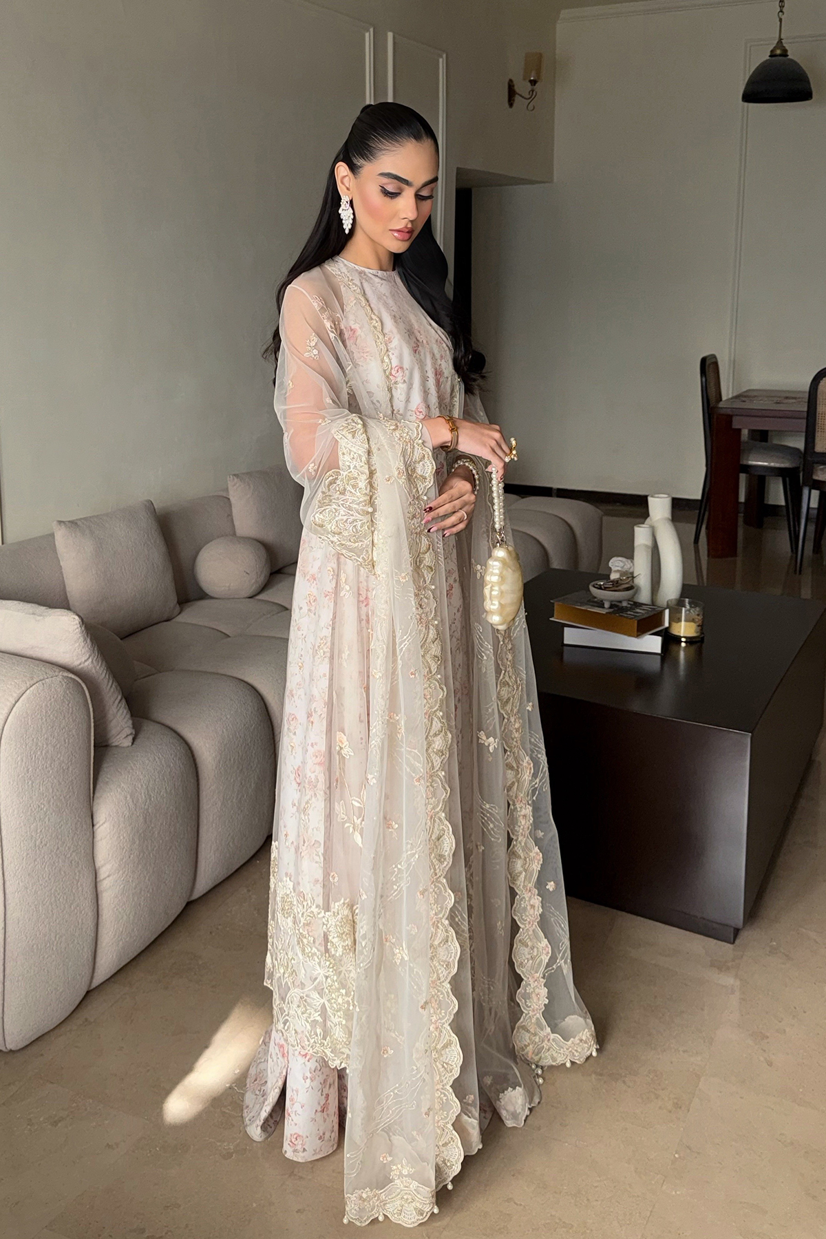 Erum Khan | The Formal Edit | Fit 01 - Formal Dress - available at Maria Faisal in UK and USA.