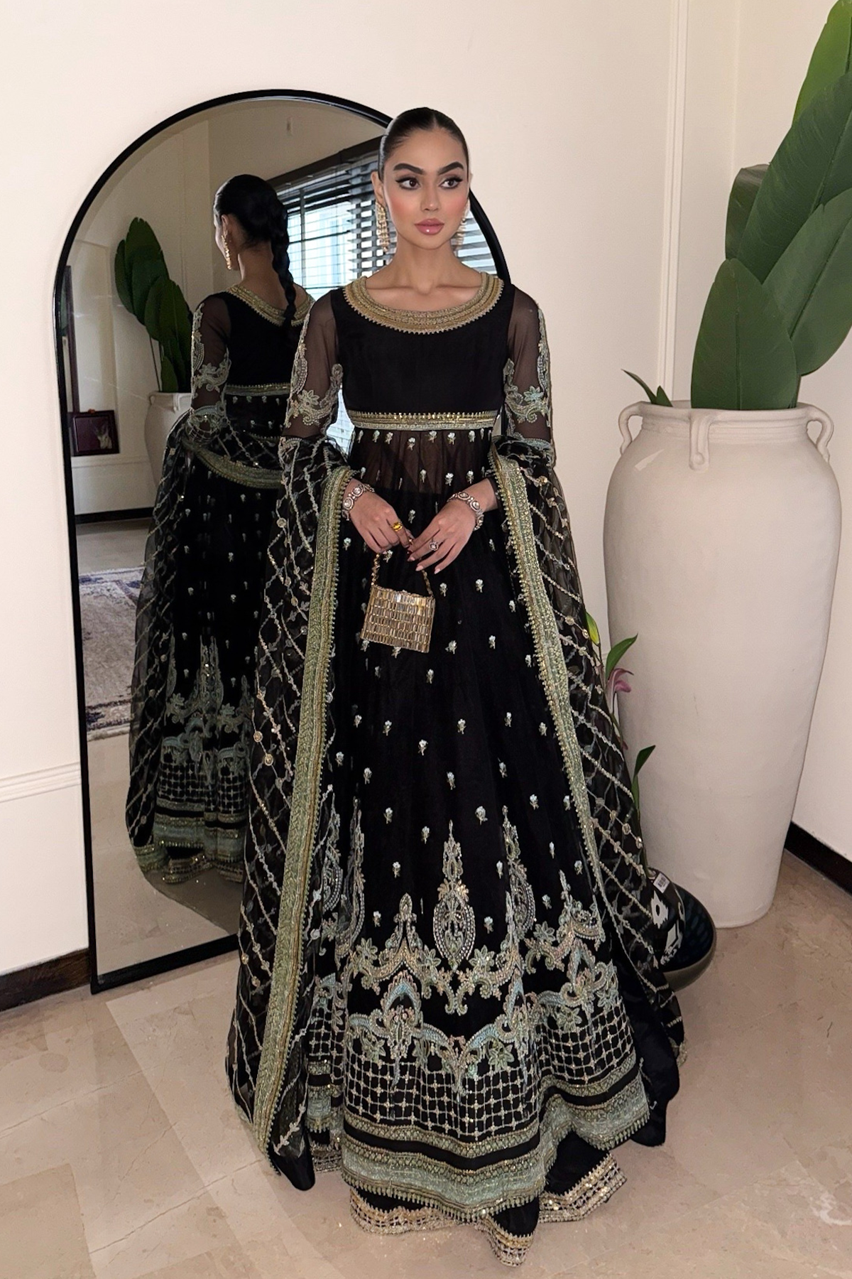Erum Khan | The Formal Edit | Fit 04 - Formal Dress - available at Maria Faisal in UK and USA.