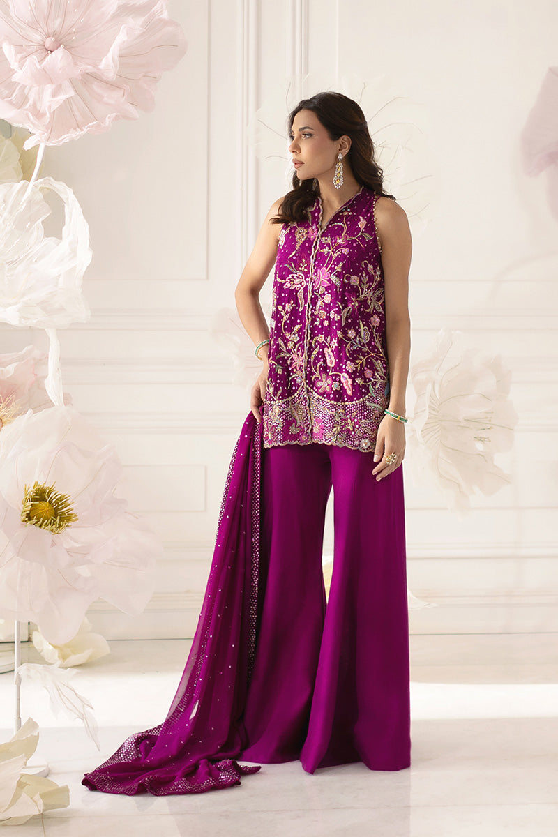 Mina Hassan | Festive Dholki 25 | Fariha - Wedding Dress - available at Maria Faisal in UK and USA.