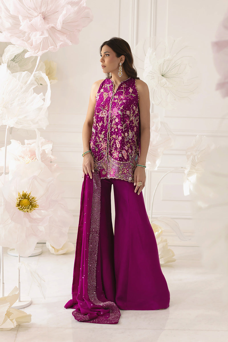 Mina Hassan | Festive Dholki 25 | Fariha - Wedding Dress - available at Maria Faisal in UK and USA.
