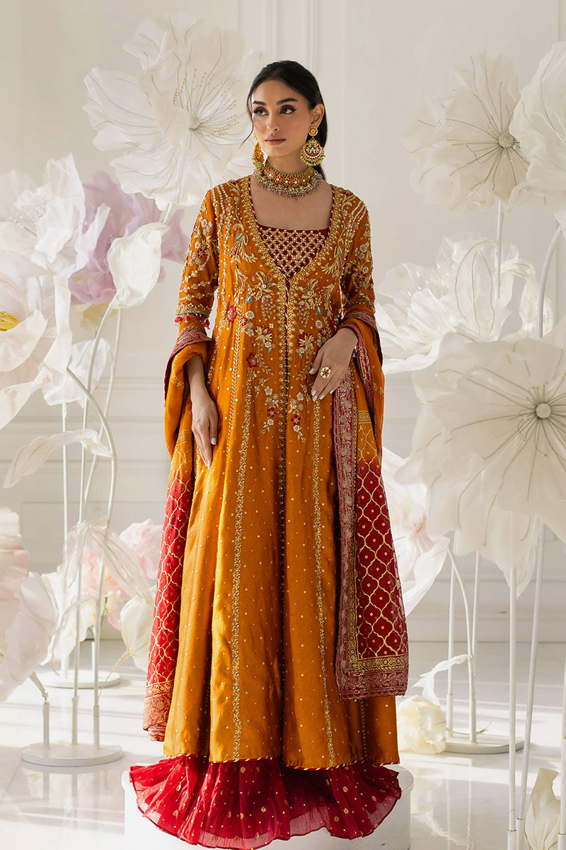 Mina Hassan | Festive Dholki 25 | Afra - Wedding Dress - available at Maria Faisal in UK and USA.