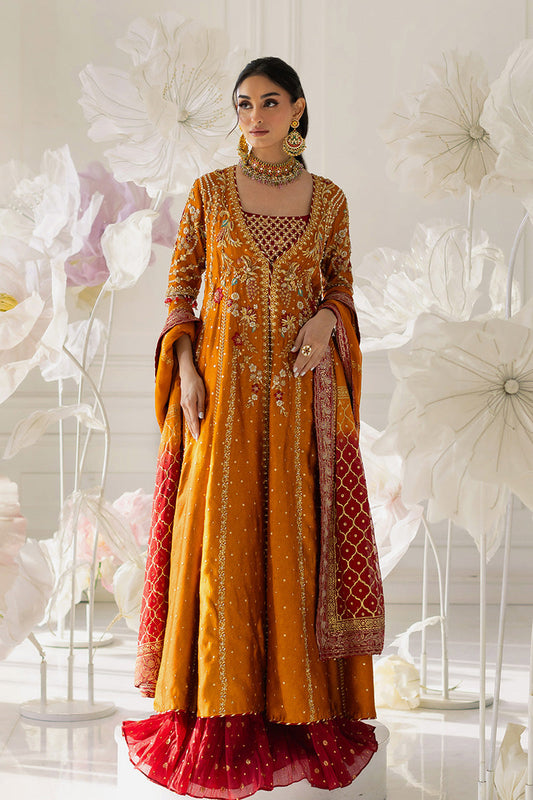 Mina Hassan | Festive Dholki 25 | Afra - Wedding Dress - available at Maria Faisal in UK and USA.