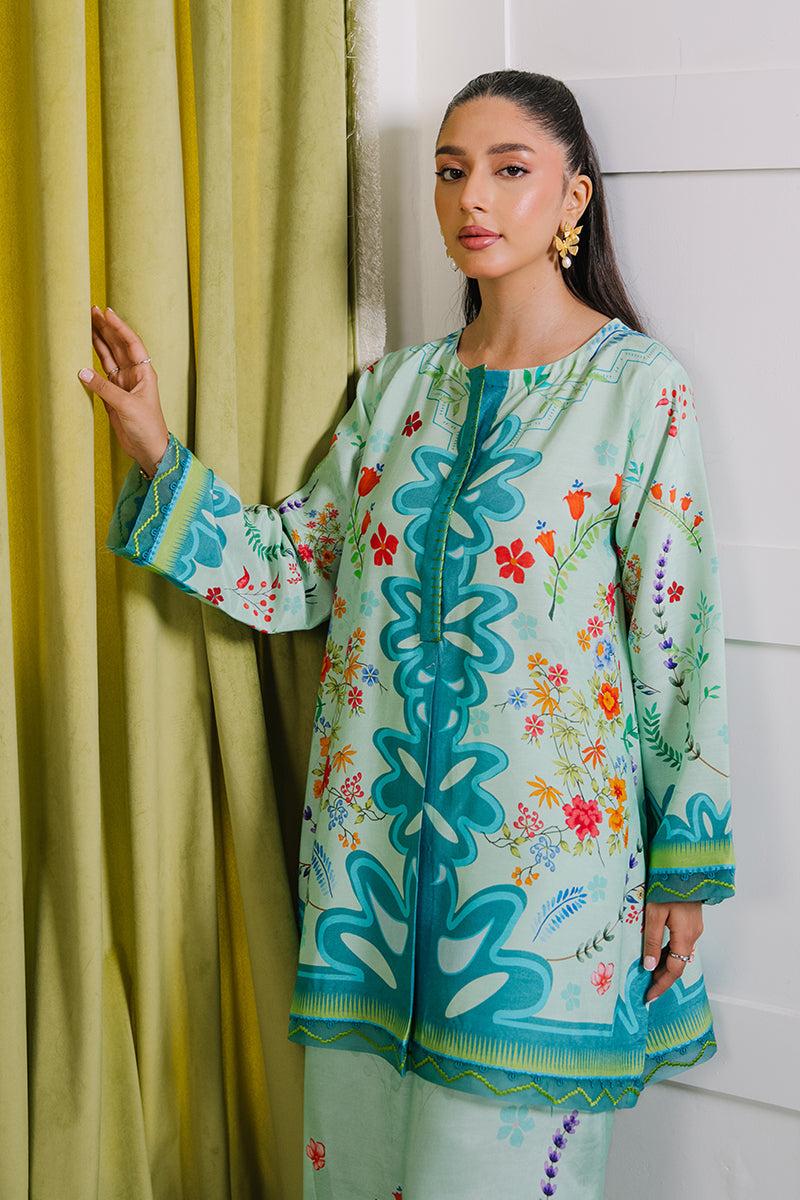 Mina Hassan | Signature Luxe 25 | Mint Garden - Formal Dress - available at Maria Faisal in UK and USA.
