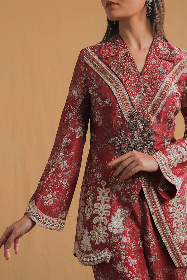 Shamaeel Ansari | Majestic Legacy | Ruby Royal Heritage - Bridal Dress - available at Maria Faisal in UK and USA.