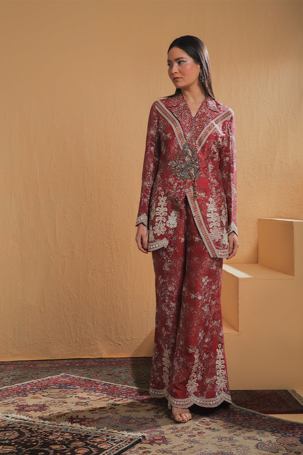 Shamaeel Ansari | Majestic Legacy | Ruby Royal Heritage - Bridal Dress - available at Maria Faisal in UK and USA.