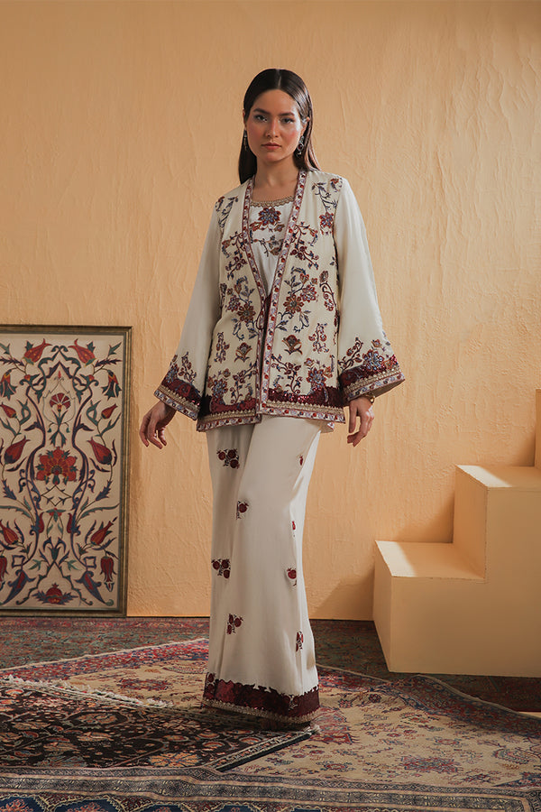 Shamaeel Ansari | Majestic Legacy | Ivory Blossom - Bridal Dress - available at Maria Faisal in UK and USA.