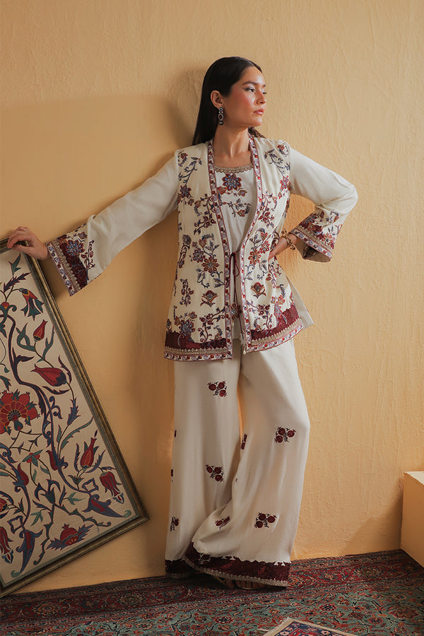 Shamaeel Ansari | Majestic Legacy | Ivory Blossom - Bridal Dress - available at Maria Faisal in UK and USA.