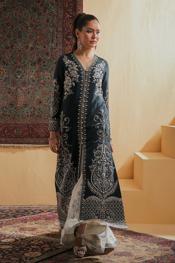 Shamaeel Ansari | Majestic Legacy | Midnight Grace - Bridal Dress - available at Maria Faisal in UK and USA.