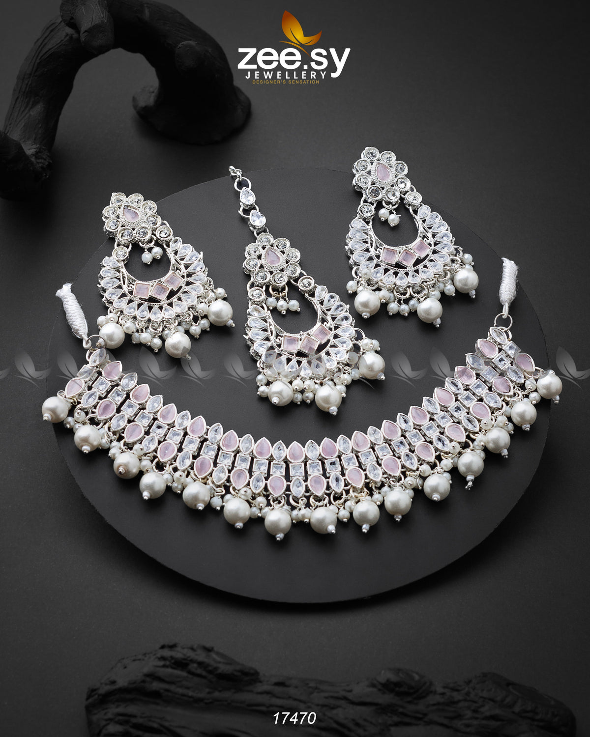 Elisa Silver Necklace - Necklace Sets 