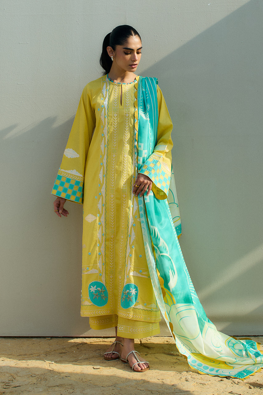 Sania Maskatiya | Luxury Lawn 25 | Vivi (A) - Ladies Clothes - Maria Faisal