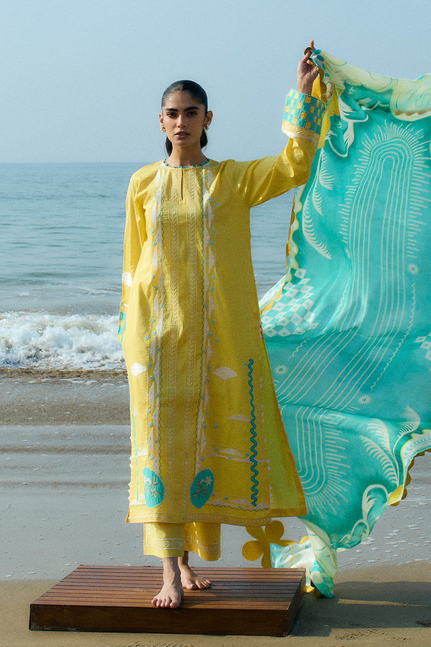 Sania Maskatiya | Luxury Lawn 25 | Vivi (A) - Ladies Clothes - Maria Faisal