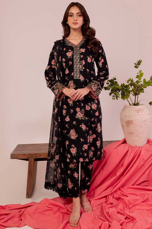 Farasha | Printed Essentials | Black Scarlet by Maria Faisal - Registered Vendor of : Farasha - type : Ladies Clothes - 100% original wedding dresses