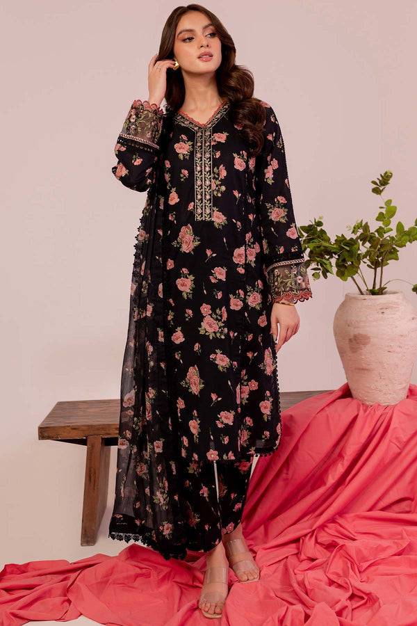Farasha | Printed Essentials | Black Scarlet by Maria Faisal - Registered Vendor of : Farasha - type : Ladies Clothes - 100% original wedding dresses