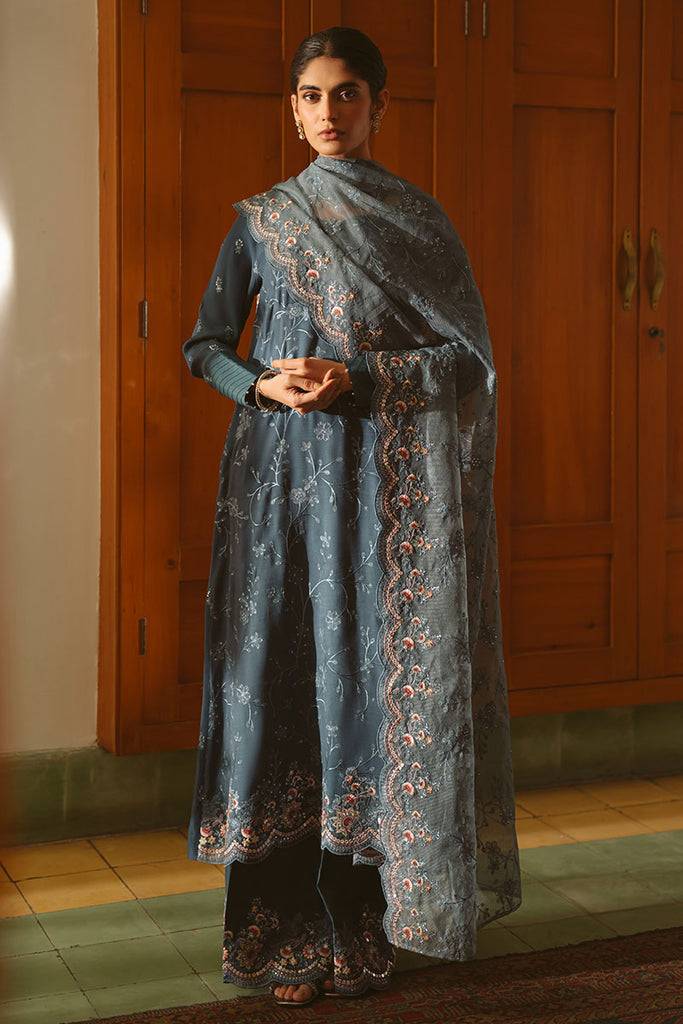 Cross Stitch | Luxe Atelier 25 | MAJESTIC TEAL by Maria Faisal - Registered Vendor of : Cross Stitch - type : Ladies Clothes - 100% original wedding dresses