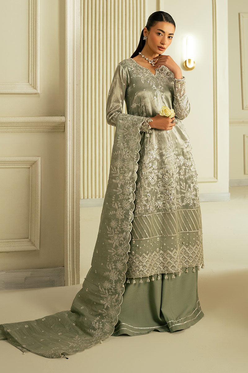 Cross Stitch | FW-24 RTW WEDDING EDIT-2 | MUTED MIRAGE - Wedding Dress - available at Maria Faisal in UK and USA.