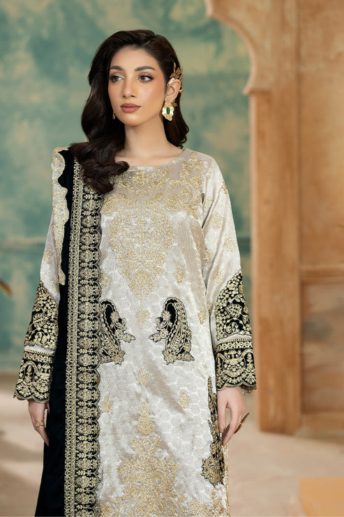 Imrozia Premium | Rukh e Makhmal |  Firaaq - Formal Dress - available at Maria Faisal in UK and USA.