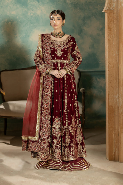 Imrozia Premium | Rukh e Makhmal | I.V-30 Rangini - Formal Dress - available at Maria Faisal in UK and USA.
