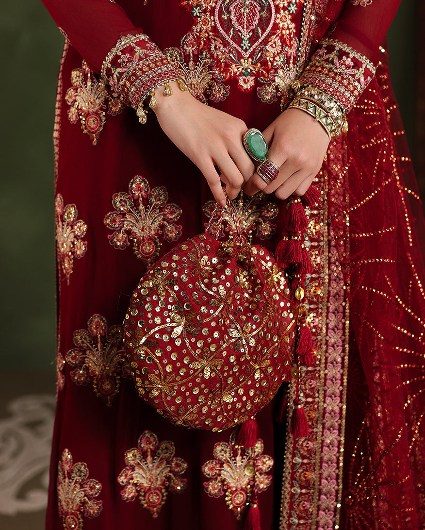 Roheenaz | Royale Eternel Chiffon Edit | Imperial Grace - Formal Dress - available at Maria Faisal in UK and USA.