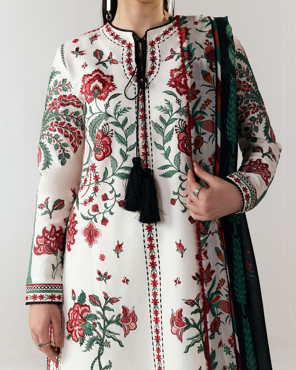 Jugnu | SS 26 Lawn | Inali - Luxury Dress - available at Maria Faisal in UK and USA.