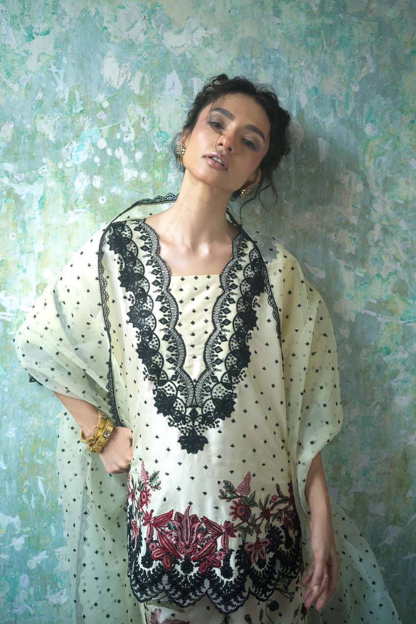 Zainab Chottani | Summer Edition 26 | Ivory Charm - Formal Dress - available at Maria Faisal in UK and USA.