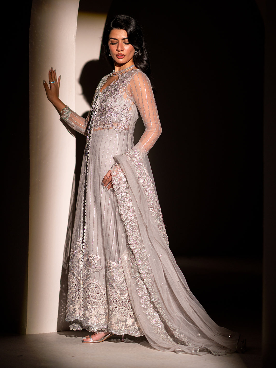 Izel | Stardust Luxury Collection | SLC-005-Aura - Designer Dress with Intricate embroidery and embellishments. Shop elegent wedding dress at Maria Faisal.