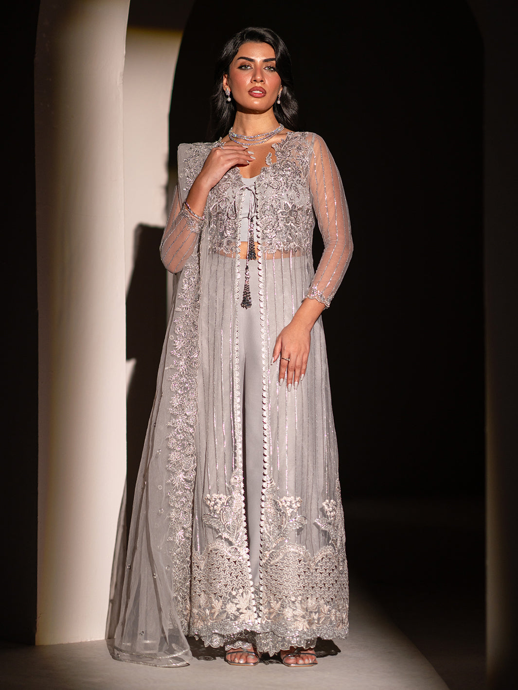 Izel | Stardust Luxury Collection | SLC-005-Aura - Designer Dress with Intricate embroidery and embellishments. Shop elegent wedding dress at Maria Faisal.