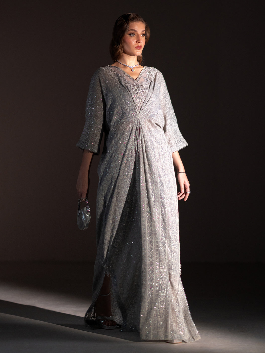 Izel | Stardust Luxury Collection | SLC-007-Glim - Designer Dress with Intricate embroidery and embellishments. Shop elegent wedding dress at Maria Faisal.