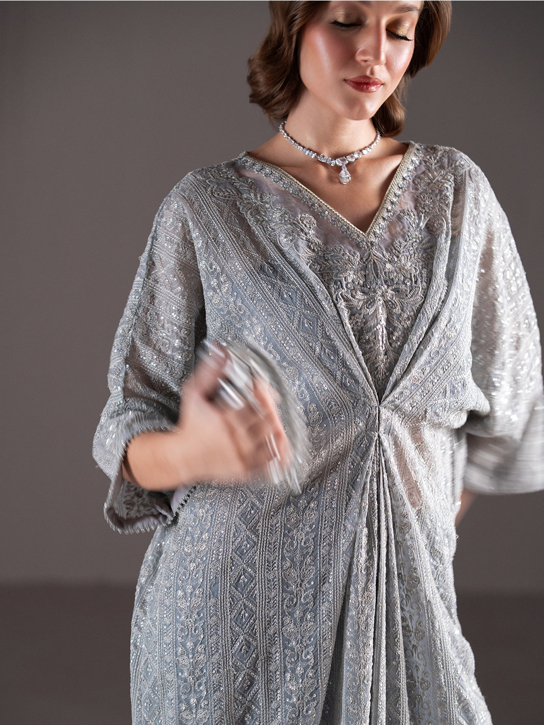 Izel | Stardust Luxury Collection | SLC-007-Glim - Designer Dress with Intricate embroidery and embellishments. Shop elegent wedding dress at Maria Faisal.