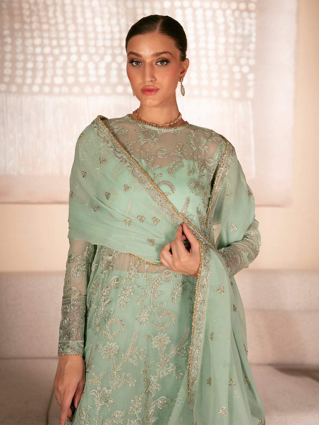 Izel | Stardust Luxury Collection | SLC-008-Nyra - Designer Dress with Intricate embroidery and embellishments. Shop elegent wedding dress at Maria Faisal.