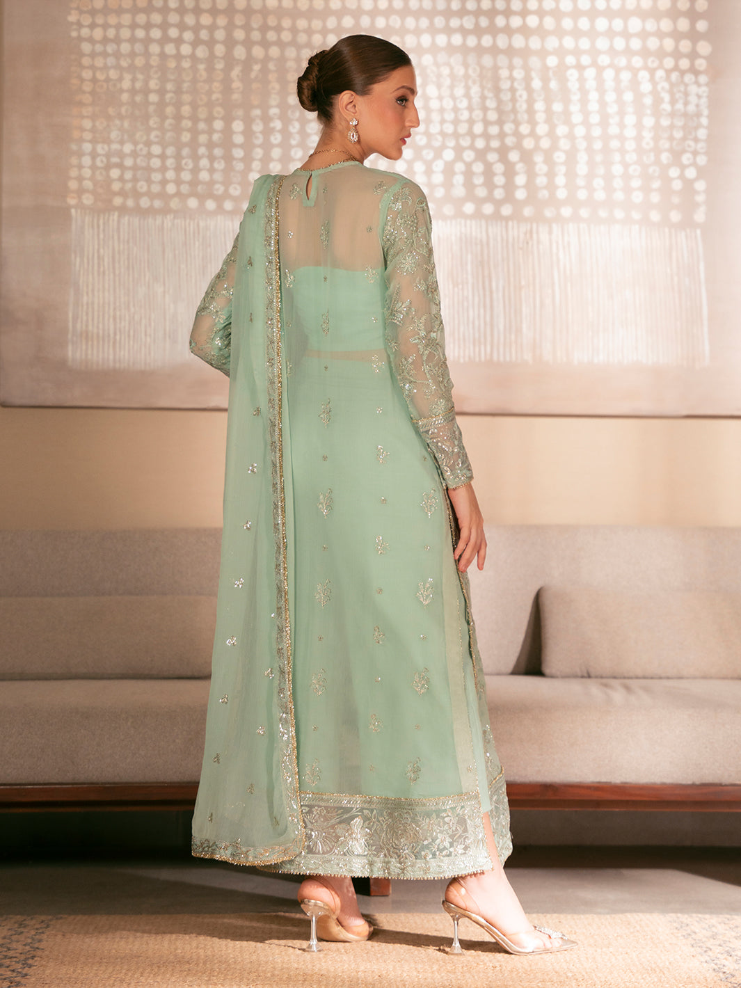 Izel | Stardust Luxury Collection | SLC-008-Nyra - Designer Dress with Intricate embroidery and embellishments. Shop elegent wedding dress at Maria Faisal.