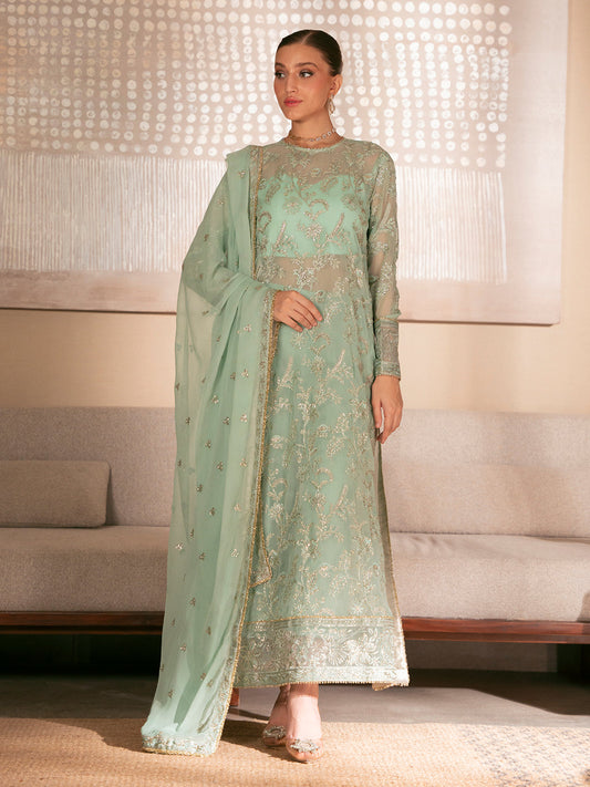 Izel | Stardust Luxury Collection | SLC-008-Nyra - Designer Dress with Intricate embroidery and embellishments. Shop elegent wedding dress at Maria Faisal.