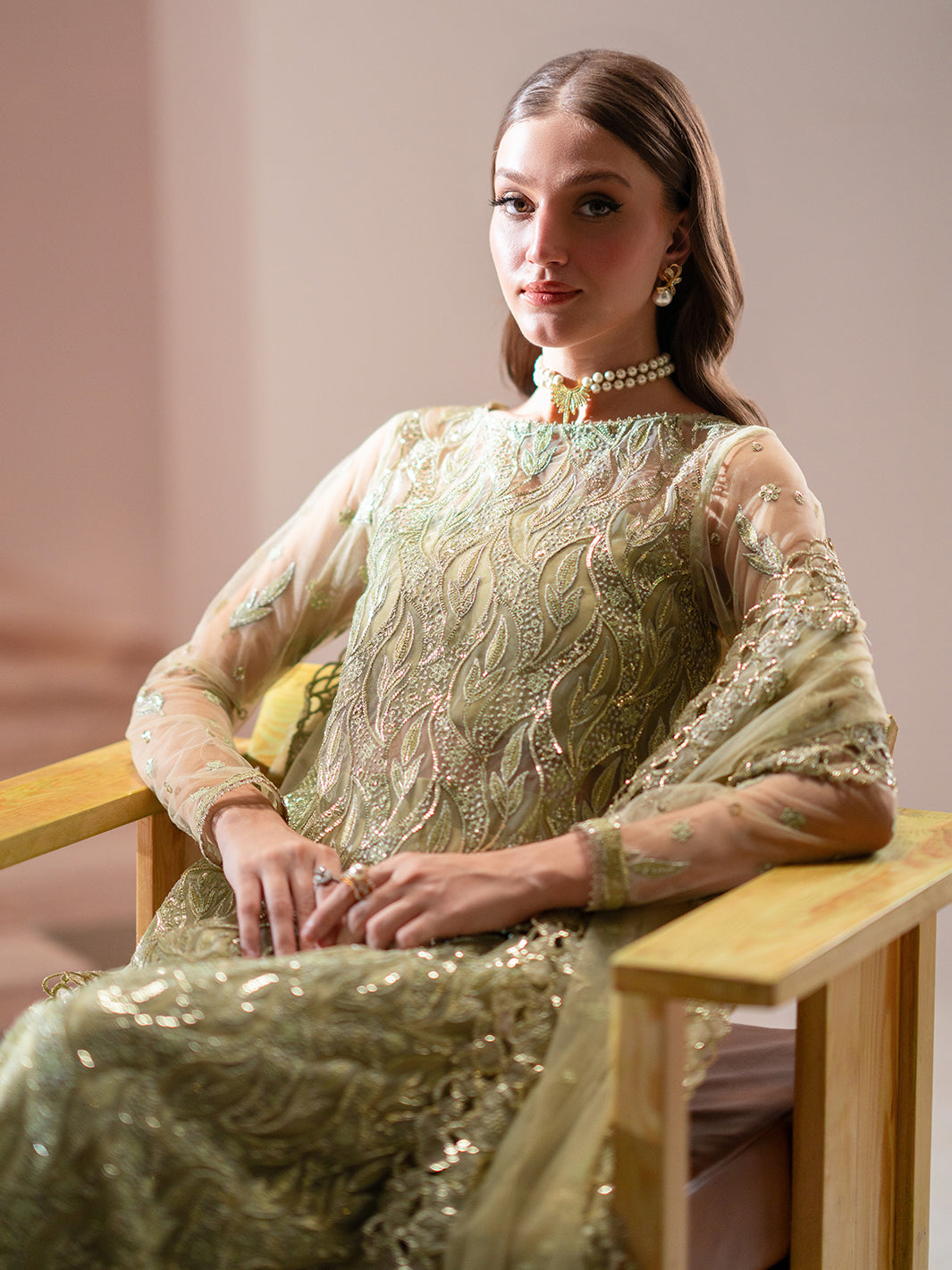 Izel | Stardust Luxury Collection | SLC-009-Eris - Designer Dress with Intricate embroidery and embellishments. Shop elegent wedding dress at Maria Faisal.