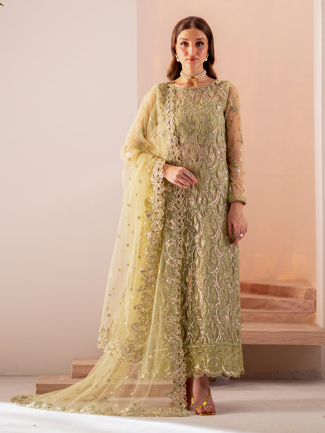 Izel | Stardust Luxury Collection | SLC-009-Eris - Designer Dress with Intricate embroidery and embellishments. Shop elegent wedding dress at Maria Faisal.