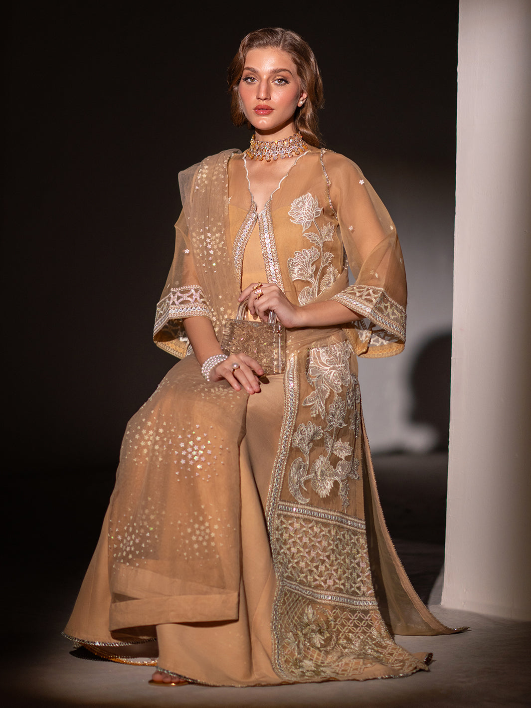 Izel | Stardust Luxury Collection | SLC-012-Kirk - Designer Dress with Intricate embroidery and embellishments. Shop elegent wedding dress at Maria Faisal.