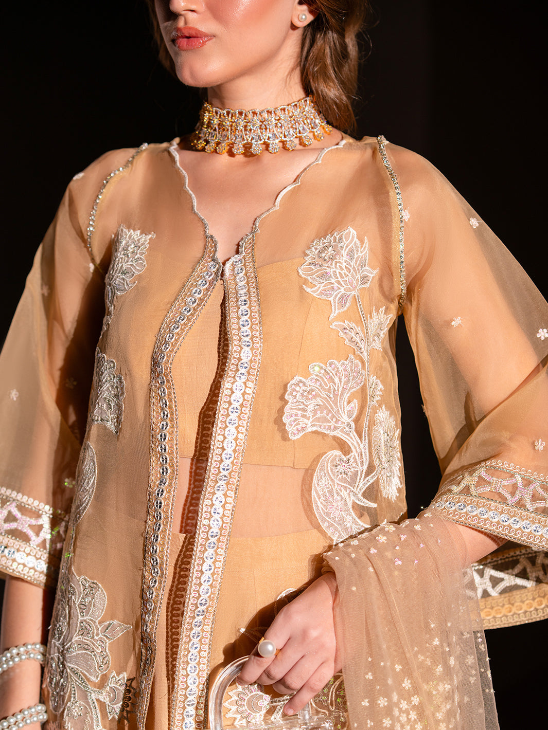 Izel | Stardust Luxury Collection | SLC-012-Kirk - Designer Dress with Intricate embroidery and embellishments. Shop elegent wedding dress at Maria Faisal.